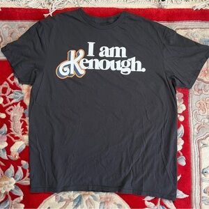 Barbie Movie T Shirt I Am Kenough Black Graphic Tee Size XL